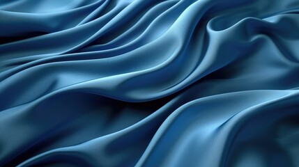 Fototapeta premium abstract blue silk folded drapery background