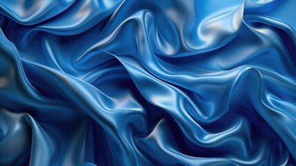 Fototapeta premium abstract blue silk folded drapery background