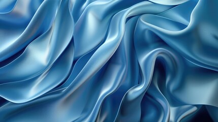 Obraz premium abstract blue silk folded drapery background