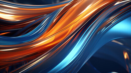 Abstract Motion Design: Futuristic Bright Light Technology Illustration with Blue Lines