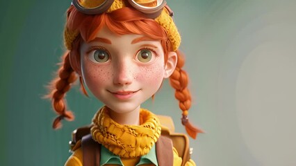 Cartoon digital avatars of Adventure Annie