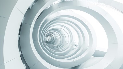 Obraz premium abstract futuristic circular white building architecture background