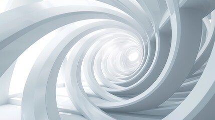 abstract futuristic circular white building architecture background