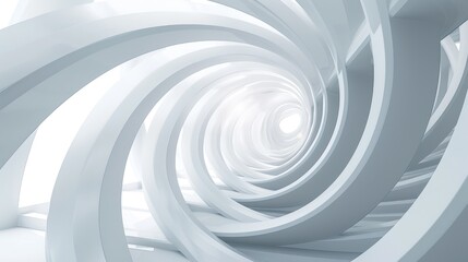 Fototapeta premium abstract futuristic circular white building architecture background