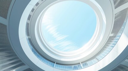 Fototapeta premium abstract futuristic circular white building architecture background