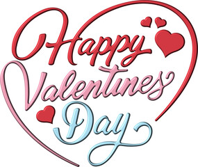 Happy Valentine's Day Typography Texture