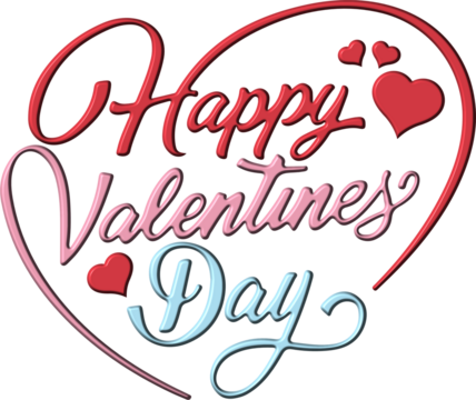 Happy Valentine's Day Typography Texture