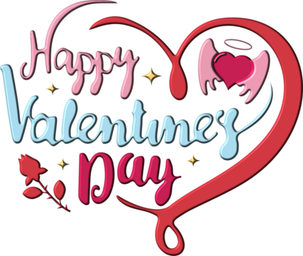 Happy Valentine's Day Typography Texture