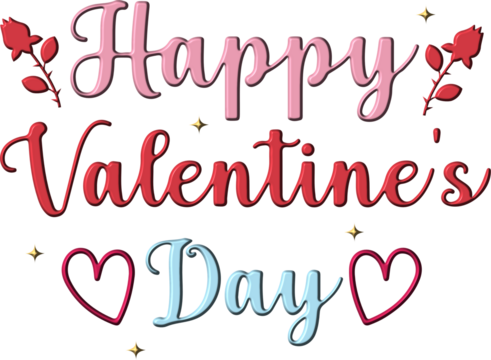 Happy Valentine's Day Typography Texture