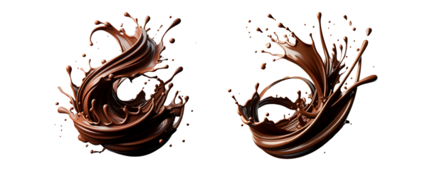 Chocolate Splash with Droplets