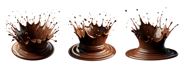 Chocolate Splash with Droplets