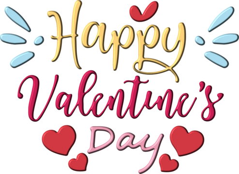 Happy Valentine's Day Typography Texture