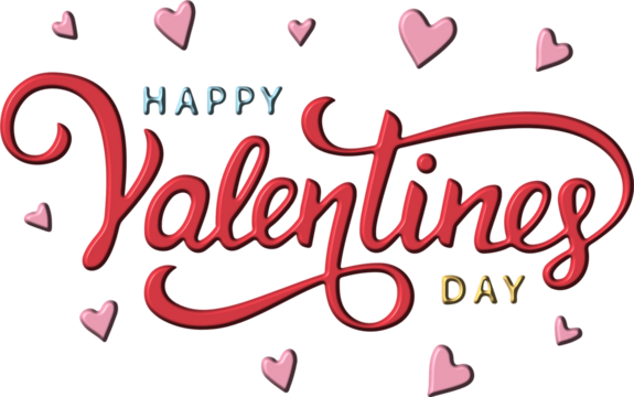 Happy Valentine's Day Typography Texture