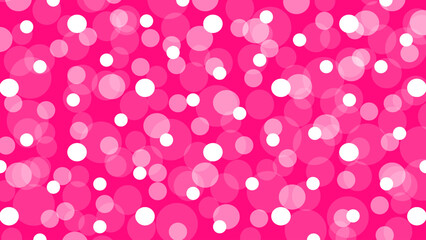 Pink seamless pattern with white circles