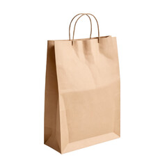 Craft paper bag. Transparent PNG