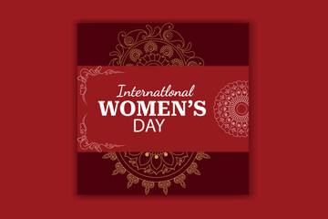 happy women's day social media banner design 