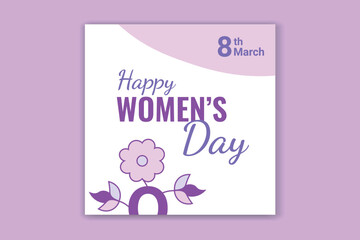 happy women's day social media banner design 