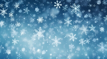 Fototapeta premium Snowflake background, winter cold texture frozen icy illustration snow frost