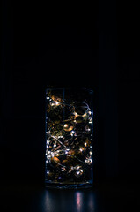 The decorative vase with illumination and potpourri