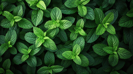 Fresh mint leaves background. Mint leaves texture.