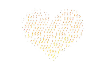 Light yellow, orange vector texture with male, female icons.