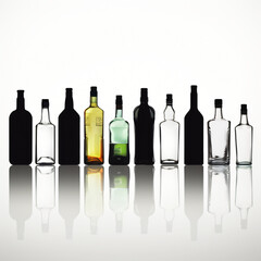 Silhouette alcohol bottles