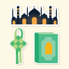 Ramadhan Celebration Set with Mosque, Ketupat, and Quran