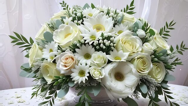 wedding bouquet of flowers, concept Advertising of wedding bouquets, Floral shop, flower arrangement, Happy Birthday.