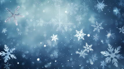 Snowflake background, snowflake border, winter holiday background, soft colors and dreamy atmosphere