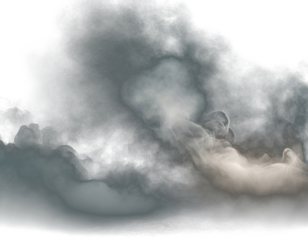 Realistic fog effect on transparent background, enhancing atmosphere and adding depth to your designs