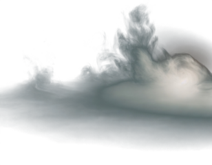 Realistic fog effect on transparent background, enhancing atmosphere and adding depth to your designs