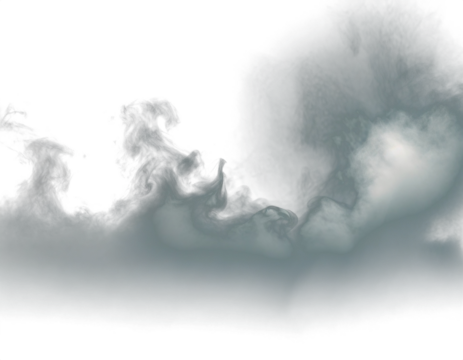 Realistic fog effect on transparent background, enhancing atmosphere and adding depth to your designs