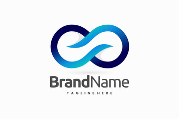 infinite water logo design, water infinity logo