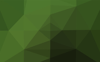 Fototapeta na wymiar Dark Green vector polygonal pattern. An elegant bright illustration with gradient. Triangular pattern for your business design.