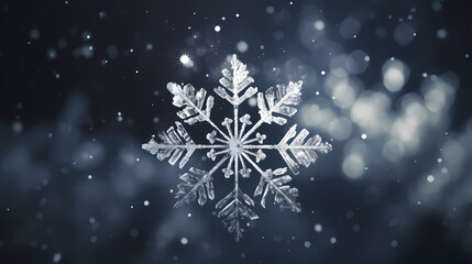 Fototapeta premium Snowflake background, snowflake border, winter holiday background, soft colors and dreamy atmosphere
