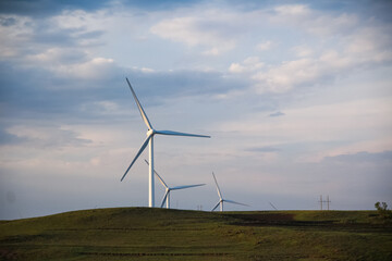 The wind power plant in Zhangjiakou, China.
