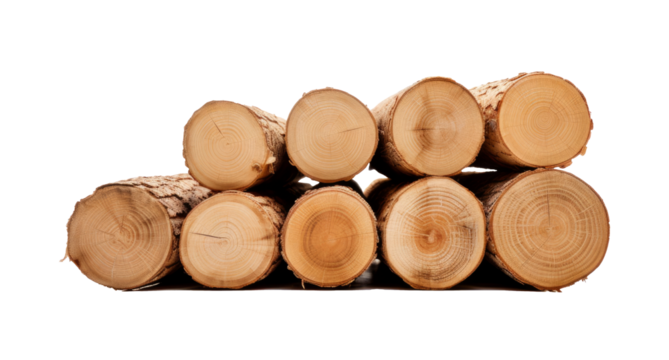 Log trunks pile, the logging timber forest wood industry