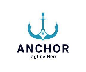 Modern Anchor logo. Creative anchor logo .