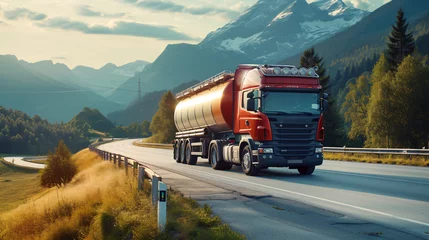 Foto op Canvas ADR regulated tanker truck for transporting © UsamaR