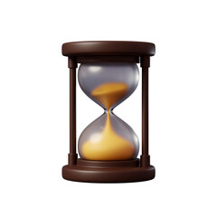 3D icon of vintage sand clock
