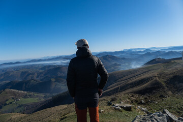 hiker in the mountains