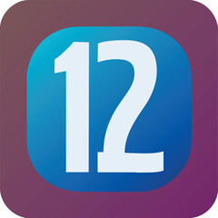 number 12, icon