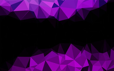 Dark Purple vector abstract mosaic background. Colorful illustration in abstract style with gradient. Polygonal design for your web site.
