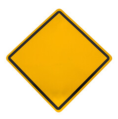 yellow empty traffic sign