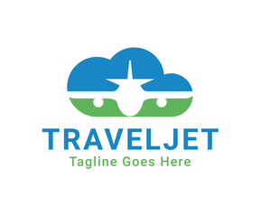Airplane logo design modern travel jet creative business logo.