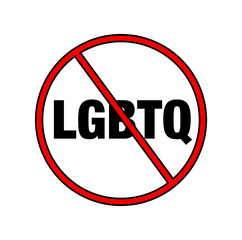 NO LGBTQ sign