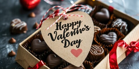 Obraz na płótnie Canvas valentine chocolate for present on the valentines day pragma