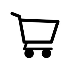 Shopping cart icon vector. Supermarket illustration sign. Shopping symbol or logo.