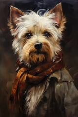Portrait of a Yorkshire terrier 