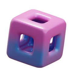 Pink Cube Abstract